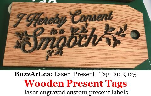 laser engraved custom present labels